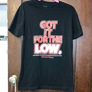 DIAMOND DREAMS WOMENS BASEBALL T SHIRT “ GOT IT FOR THE LOW “